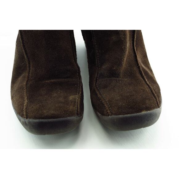 Blondo‎ Boot Sz 8 M Short Boots Almond Toe Brown Leather Women - Picture 2 of 8